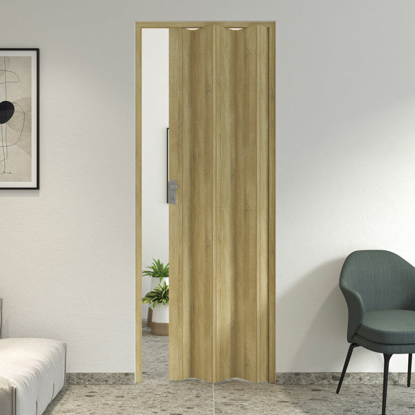 prezzo Porta a Soffietto da Interno 83x214 cm in PVC Caroline Rovere Cognac Chiaro