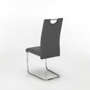 Sedia in Similpelle 42,5x49,5x98cm TFT Grigia Cromo