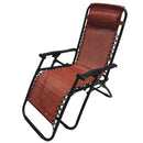 Sedia Sdraio Reclinabile e Richiudibile Rio 65x90x108 cm con Poggiatesta in Poliestere con Struttura in Acciaio Rosso Mélange      