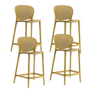 Set 4 Sgabelli 46x42x93 cm in Polipropilene Spot Senape