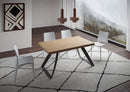 Tavolo Allungabile 160/210x90 cm Tabira Rovere Scortecciato Gambe Antracite      