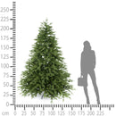 Albero di Natale Artificiale H230 cm Abete Cervino Large 1600 Tips Verde