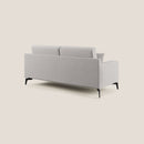 Divano 3 Posti 186x95x91 cm in Tessuto Grigio Chiaro
