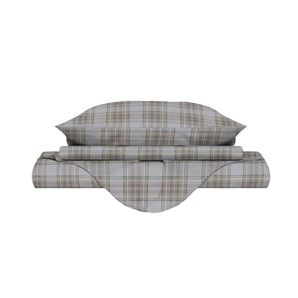 Copripiumino Matrimoniale con Stampa su Sacco e Federe in Cotone Athena Edi Verde/Blu prezzo