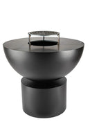 Barbecue a Legna Ø80x80 cm Primula in Acciaio Nero Alta Temperatura