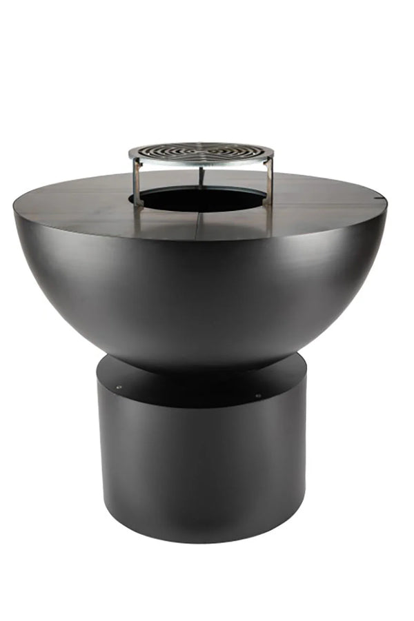 Barbecue a Legna Ø80x80 cm Primula in Acciaio Nero Alta Temperatura online