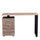 Scrivania con Cassettiera Tavolo Porta Pc Computer Acciaio Legno Ufficio Quercia
