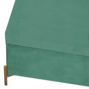 Panca Contenitore 115x40xh45 cm in Tessuto Velluto Verde Salvia