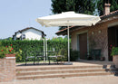 Ombrellone da Giardino 3x3 m Palo Ø48 mm in Alluminio Vorghini ConTract Bianco e Ecrù