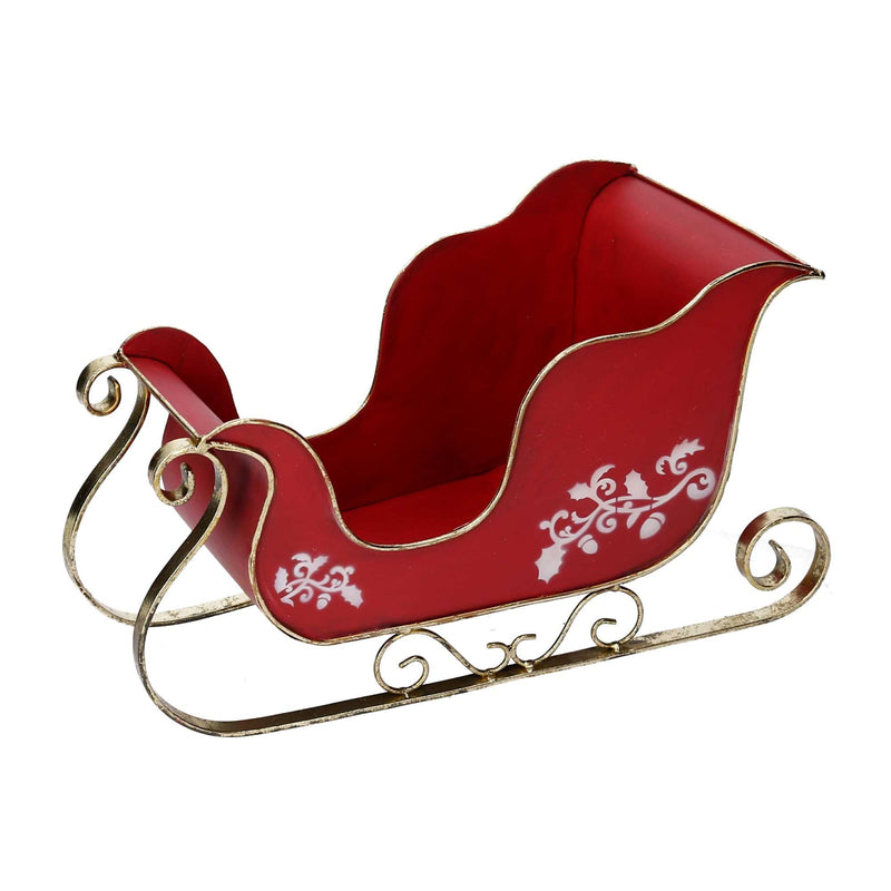 Slitta metallo rosso cm 35,5x17,8xh20,3