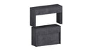 Set 2 Panche Allungabili 66/290x25x45 cm Pratika Singola A e B Grigio Ardesia  