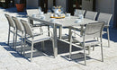 Tavolo Rettangolare da Giardino Allungabile 300x100cm in Alluminio Vorghini Zermatt Grigio