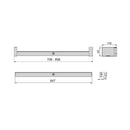 Barra Appendiabili per Armadio a Batteria 70,8-85,8 cm con LED Bianco Naturale e Sensore di Movimento Emuca