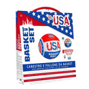 Canestro da Basket Ø 46 cm con Palla USA Multicolore