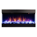 Camino Elettrico da Incasso 48,4x93x20 cm Effetto Fiamma 1500W Dalas Nero