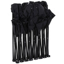 Panchina Pieghevole da Campeggio 6 Posti 306x48x82 cm  Flexi Nero