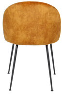 Set 4 Sedie Imbottite 45x55x79 cm in Velluto Caramello