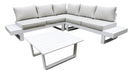 Set Salotto da Giardino in Alluminio Divano Angolare e Tavolino Vorghini Corner Bergen