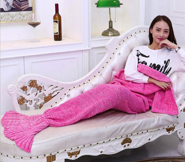 Coperta in Acrilico 180x100 cm Coda di Sirena Fucsia prezzo