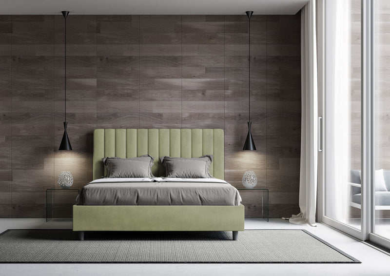 Letto Matrimoniale Francese Agueda Tè verde Varie Misure