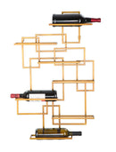 Porta Bottiglie Glam Verticale 50x10x79.5 cm in Ferro Oro