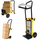 Carrello Portapacchi Pieghevole Piattaforma Multifunzione Porta Pacchi in Acciaio Giallo