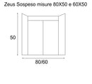 Mobile Lavatoio Vasca Zeus in MineralMarmo Apertura a 2 Ante 60x48x50 cm Olmo Naturale