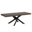 Tavolo Allungabile 160-420x90x77 cm Volantis Premium Noce Telaio Antracite 