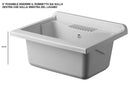 Mobile Lavatoio in PVC 60x50x85cm 2 Ante Forlani Washouse Frassino