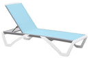 Lettino Prendisole da Giardino in Alluminio e Textilene Taddei Positano Azzurro