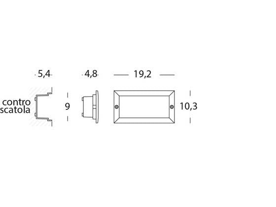 Faretto Segnapassi a Incasso da Esterno a LED 10W da Parete Sovil Escape Bianco
