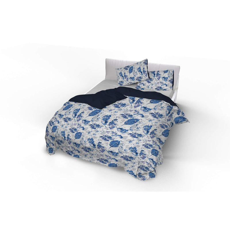 Copripiumino Double Face con Federe Stampato Foglie