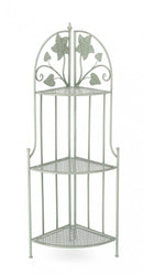 Scaffale Angolare 49x33x126 cm Harriet in Acciaio Salvia