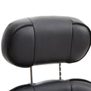 Poltrona Direzionale da Ufficio con Poggiatesta in Similpelle Nero 