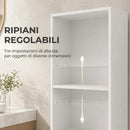 Mobiletto da Bagno Slim Salvaspazio 18x40x135 cm con Ruote e Cassetto in MDF Bianco      