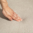 Poltrona da Salotto Girevole con Seduta Imbottita in Tessuto Bouclé Grigio Chiaro 