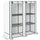 Serra da Giardino  144x48x142-152 cm con 2 Porte Avvolgibili 3 Ripiani e Tasche Laterali in PE Bianco e Verde