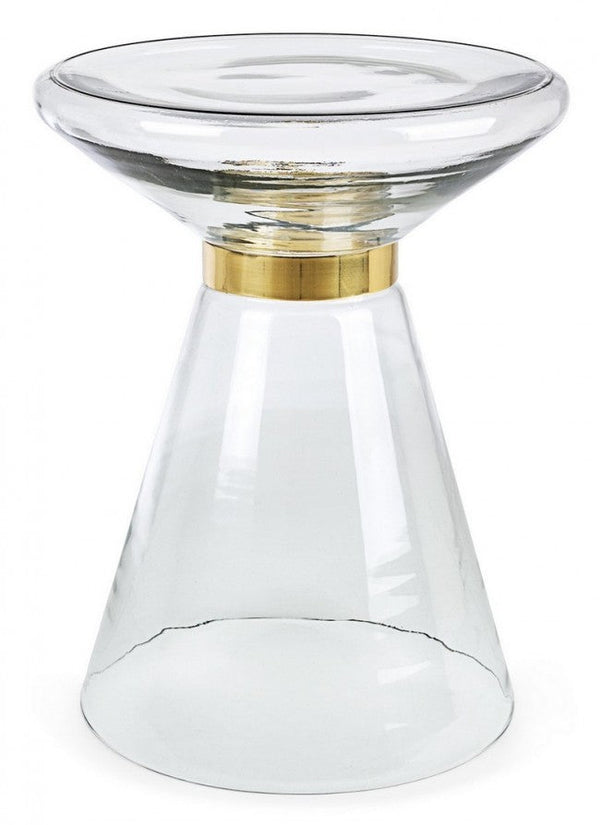 sconto Tavolino Azmin in Vetro Clear D36 Rotondo in Vetro