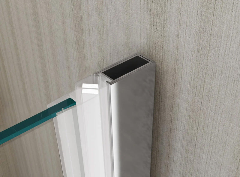 Porta Parete Doccia 1 Anta a Libro in Cristallo Trasparente 6mm H190 Varie Misure