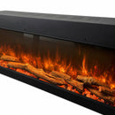 Camino Elettrico da Incasso a Parete Frontale 127x18x46 cm Detroit LED RGB e APP  