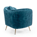 Poltrona 91x78x65 cm in Velluto Ottanio