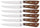 Set 6 Coltelli da Tavola Lama Liscia in Legno e Acciaio Inox Walker
