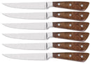 Set 6 Coltelli da Tavola Lama Liscia in Legno e Acciaio Inox Walker