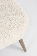 Divano 2 Posti 115x68x78 cm in Legno e Poliestere Effetto Lana Cortina