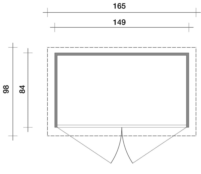 Casette Box da Giardino in Legno Porta Utensili 149x84x172 cm con 2 Porte Ecla Naturale
