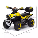 Mini Quad Elettrico per Bambini 6V Kidfun Invictus Giallo