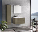 Mobile da Bagno sospeso Palma 01 Grigio Beige Laccato TFT
