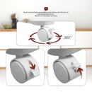 Pattumiera da Cucina per Raccolta Differenziata 2 Scomparti Capacità 32 L con Pedale e Ruote 26x36x84 cm in PP Bianco  