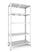 Scaffale a Incastro RAKO 100x40x187 cm 5 Ripiani Portata 80 kg in Metallo Bianco