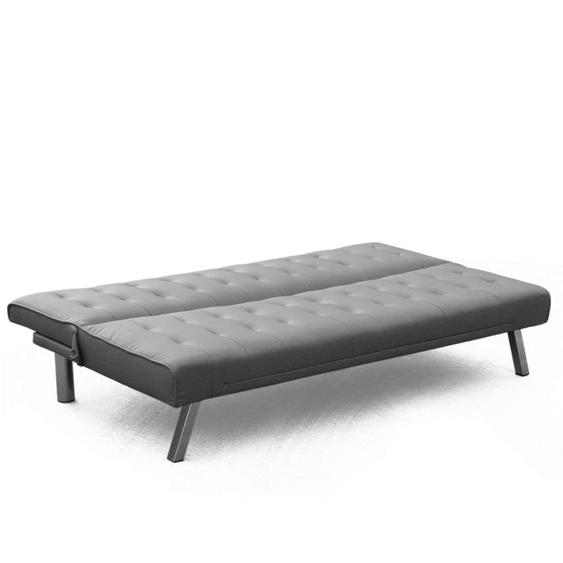 Divano Letto 175x80x73 cm in Similpelle Grigio